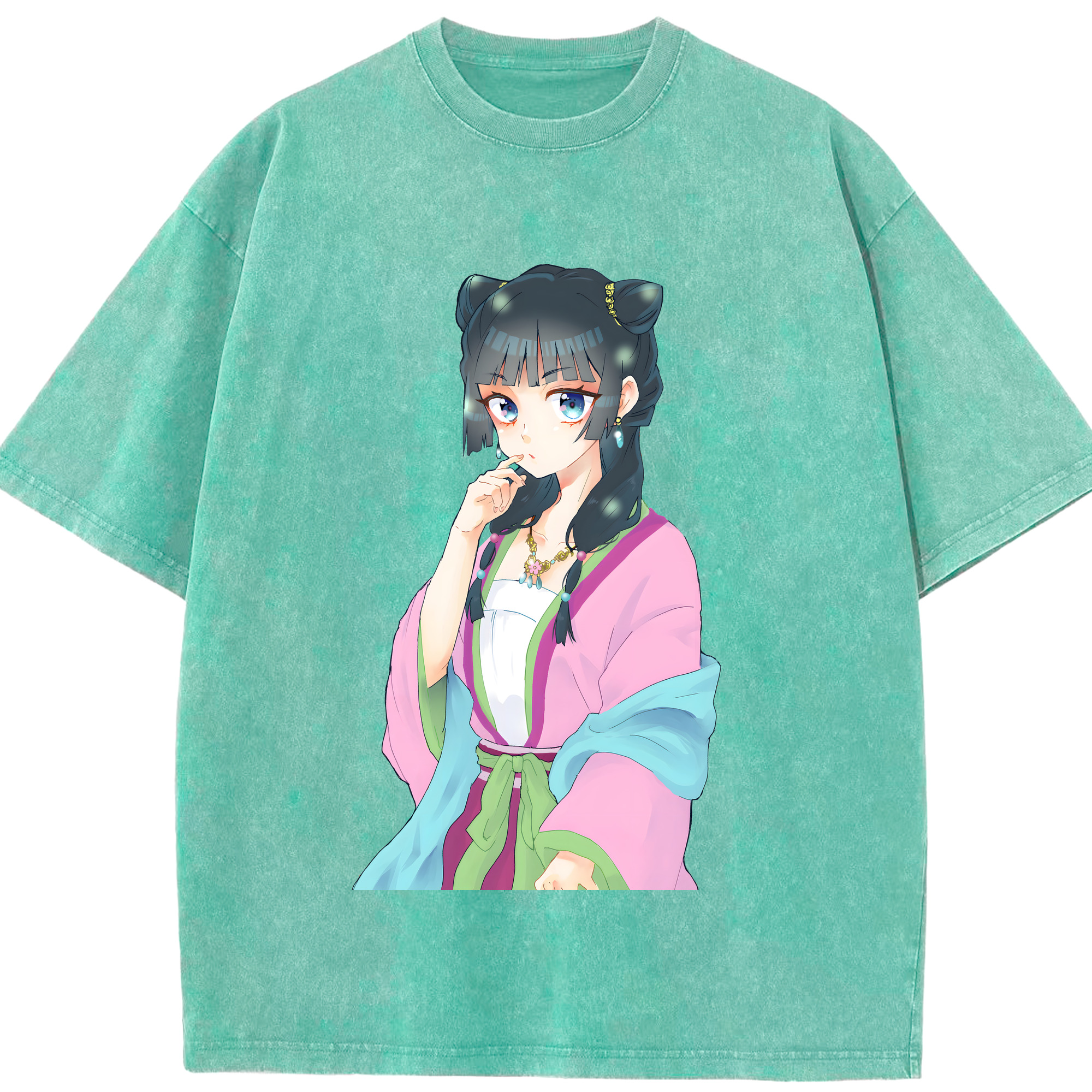 （画像用） 薬屋のひとりごと The Apothecary Diaries 綿100% ヴィンテージ風 半袖Tシャツ（フロントプリント）